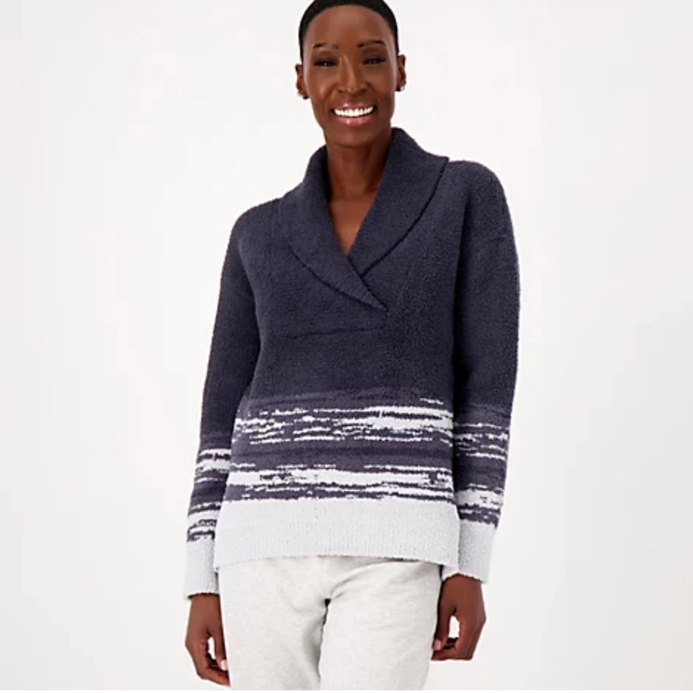 Barefoot Dreams CozyChic Shawl Collar Pullover Sweater Size XS